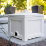 Mayne Fairfield Garden Hose Bin - Black - 17in L x 17in W x 18in H - Holds up to 100 ft. of standard garden hose (5858-B)