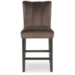 Signature Design by Ashley Centiar 24" Counter Height Modern Bucket Barstool, 2 Count, Black