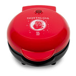 Nostalgia MyMini Personal Electric Santa Waffle Maker, Holiday Themed, 5-Inch Cooking Surface, Hash browns, French Toast, Grilled Cheese, Quesadilla, Brownies, Cookies, Red