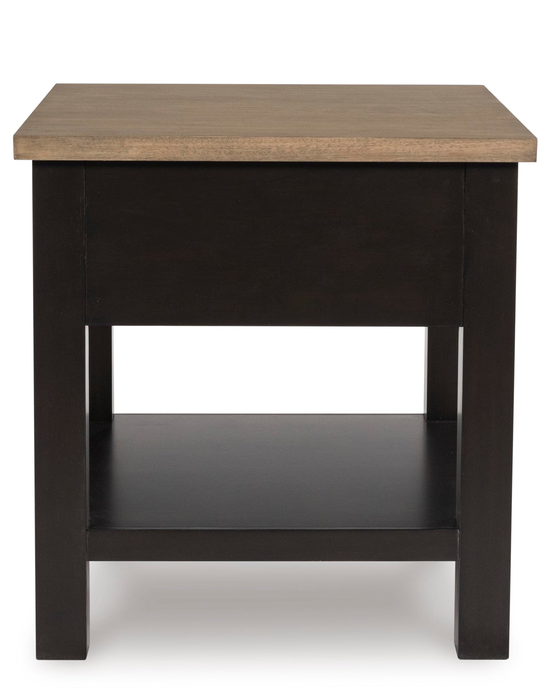 Signature Design by Ashley Bolanburg End Table for Living Room, Two-Tone Distressed Wood Side Table with Smooth-Gliding Drawer, Farmhouse Plank-Style Top, Ideal Night Stand Use, Antique White/Oak