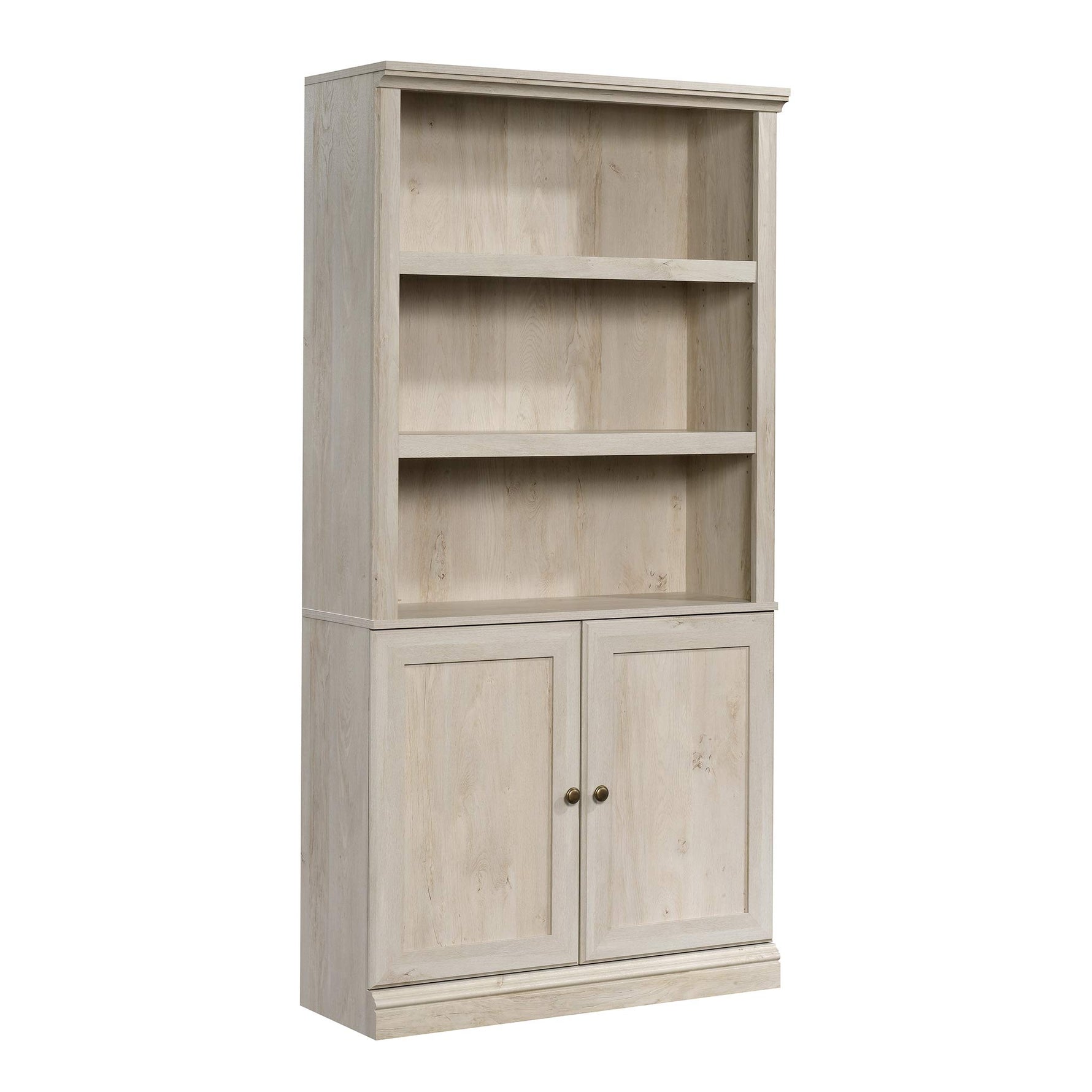 Sauder Miscellaneous Storage 5-Shelf/Book Shelf 2-Door Bookcase, Glacier Oak Finish
