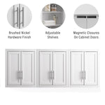 Crosley Furniture Savannah Wall Mounted Bathroom Storage Medicine Cabinet with Shelves, White