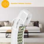 AT&T 210 Basic Trimline Corded Phone, No AC Power Required, Wall-Mountable, White