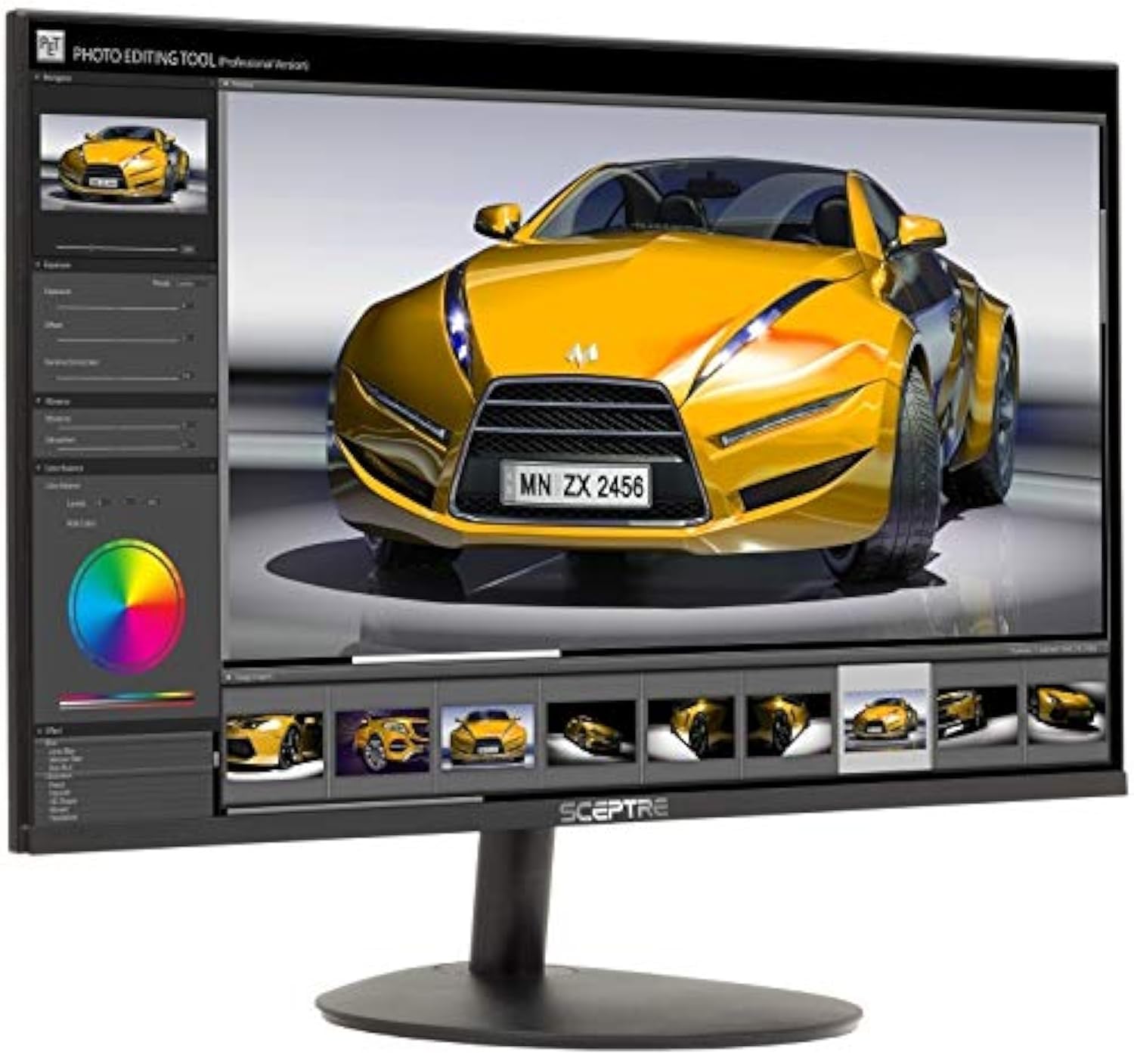 Sceptre 24" Frameless Ultra Thin 1080P LED Monitor Up to 75Hz HDMI VGA Speakers, Freesync Compatible Machine Black 2020 (E248W-1920RS)