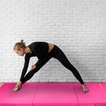 BalanceFrom 6x2 Feet 3-Panel Folding Gymnastics Mat – 2-Inch Thick Pad with Vinyl Surface and Carrying Handles for Tumbling, Yoga, Pilates, Home Workouts, and Martial Arts