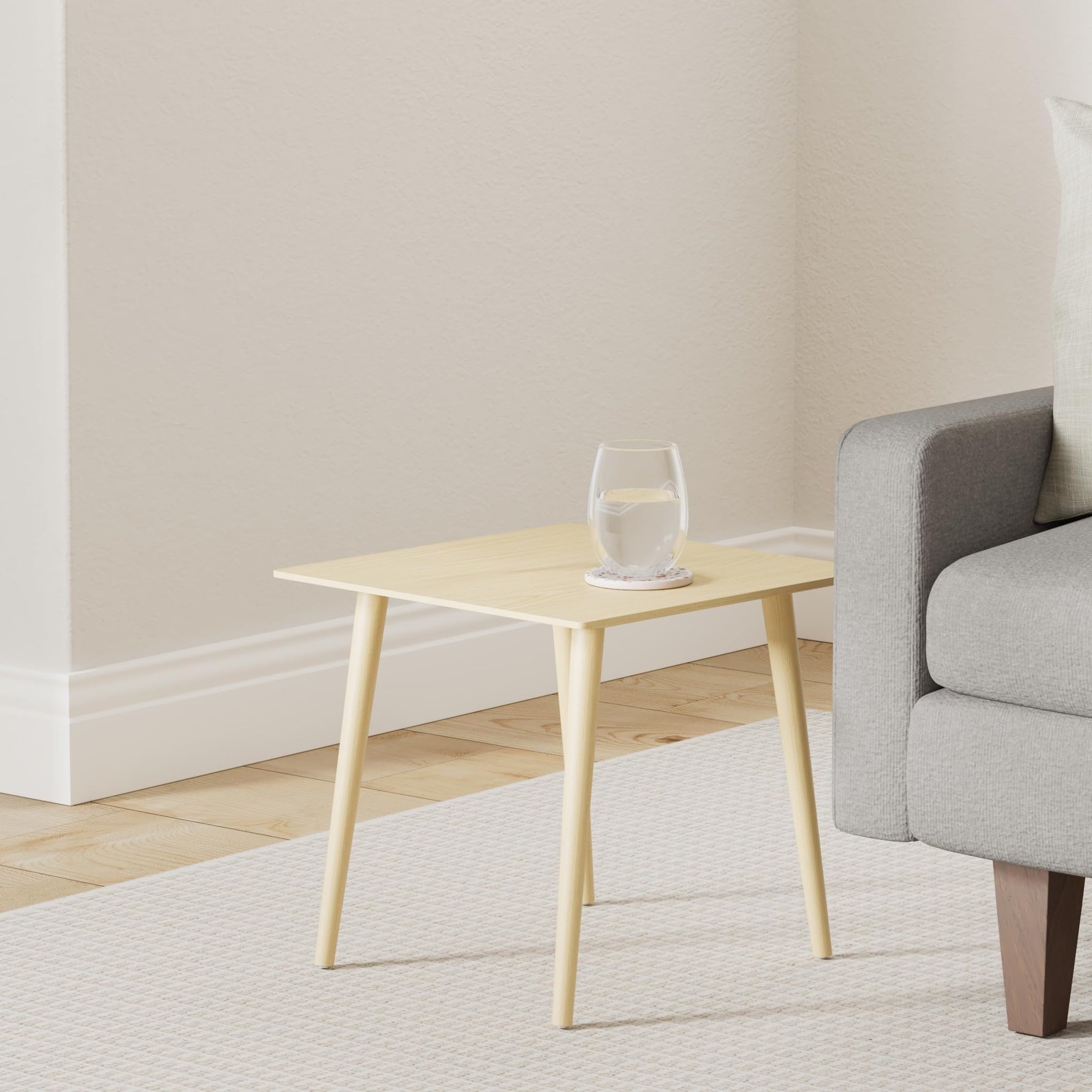 Furinno Classic Homey Square Parsons Side End Table, 1-Pack, Black