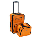 Rockland Fashion Softside 2 Piece Luggage Set, Expandable, (14" Tote/19" Upright), Purple
