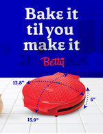 Betty Crocker Pizza Maker Plus, 12" Indoor Electric Grill, Nonstick Griddle Pan for Pizzas, Quesadillas, Tortillas, Nachos and more, 12" Electric Griddle for Delicious Meals and Snacks, Red