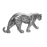 Cheetah Statue Home Decor Leopard Sculpture Resin Sitting Cheetah Figurine Desktop Table Top Ornament Decoration for Home Office-Gold Or Silver (Walking-Champagne Gold)