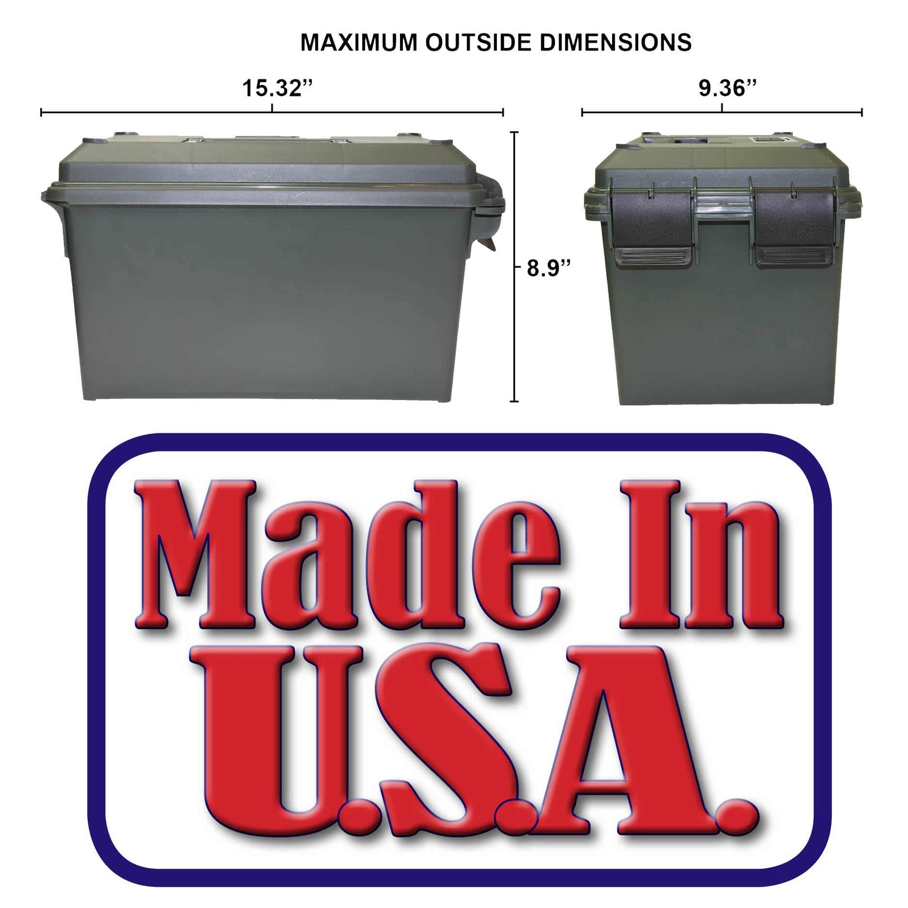 MTM Case-Gard TMCLE Tactical Mag Can, Multi Mag for 223/5.56 Magazines and 9mm to 45 ACP, Magazine Storage, USA Made, Black