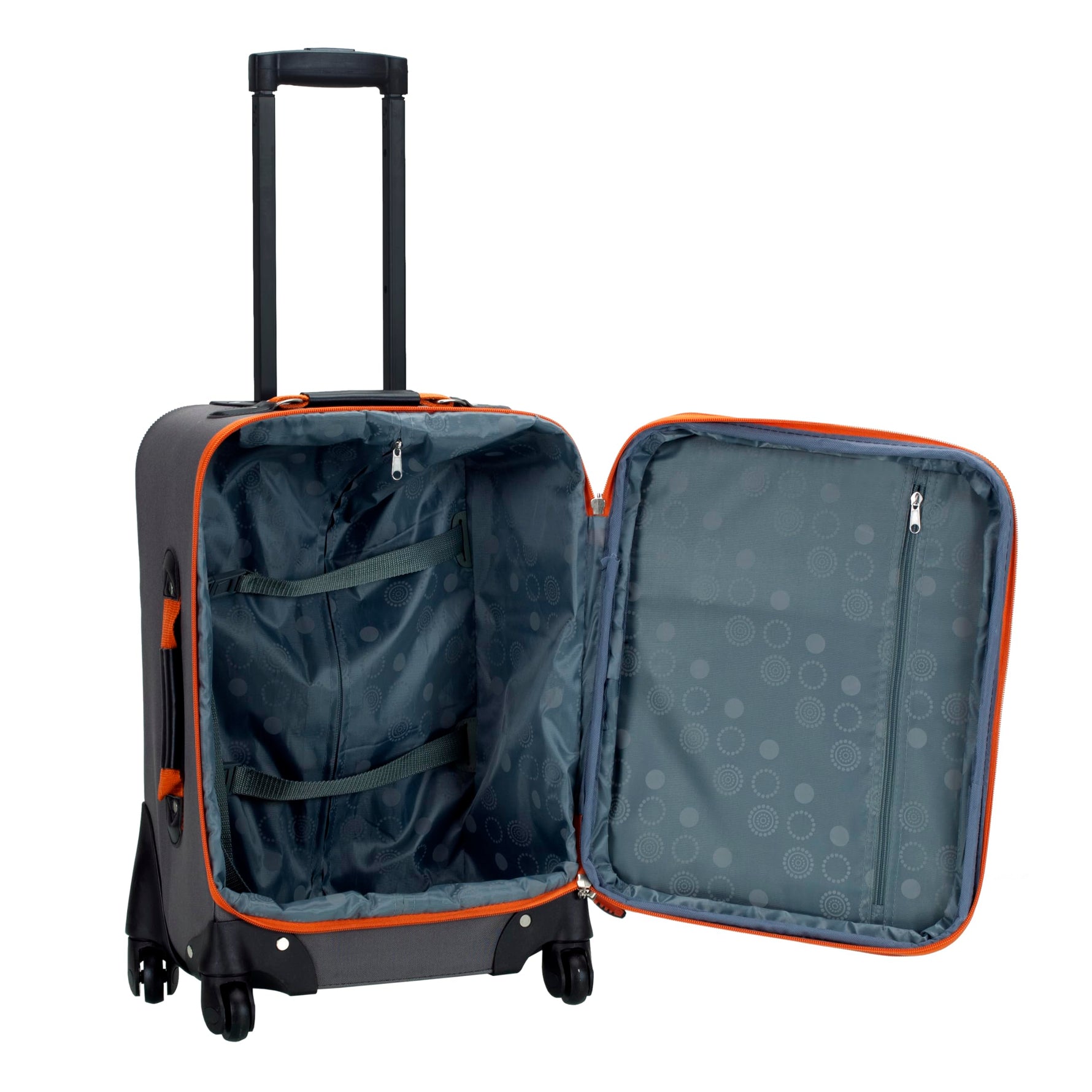 Rockland Pasadena Expandable Spinner Carry-on 19", Black