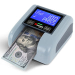 Cassida Quattro Fast Automatic Currency Counterfeit Detector with Advanced Sensors (UV,MG,IR,MT,Thickness,Size) - All-Orientation Feeding - Rechargeable Battery - 3.5" Value (Pass/Fail + UV/MG)