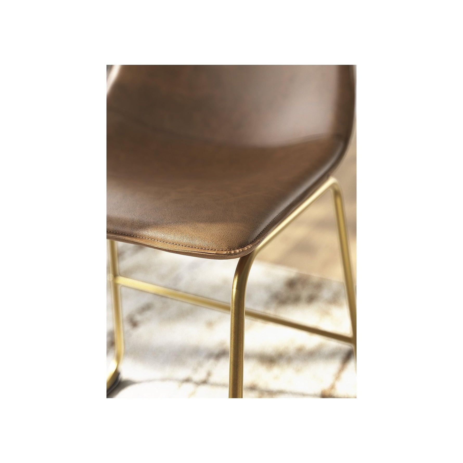 Signature Design by Ashley Mid Century Centiar 18.75" Dining Bucket Chair, 2 Count, Black and Brown