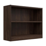 Bush Home Universal Small 2 Shelf Bookcase in Black, Low Storage and Display Bookshelf for Home Office or Living Room Organization