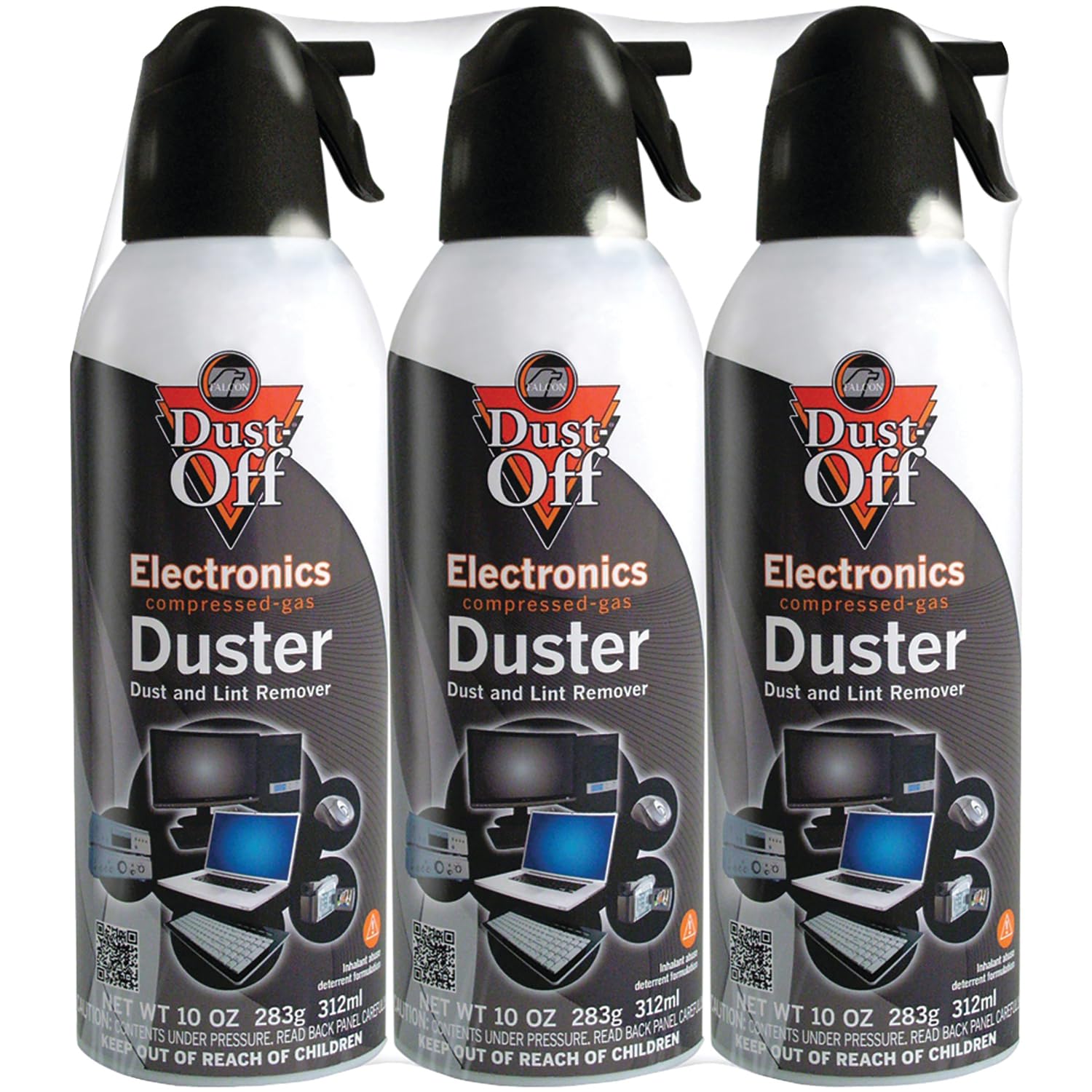 Falcon Compressed Gas (152a) Disposable Cleaning Duster 3 Count, 10 oz. Can (DPSXL3)