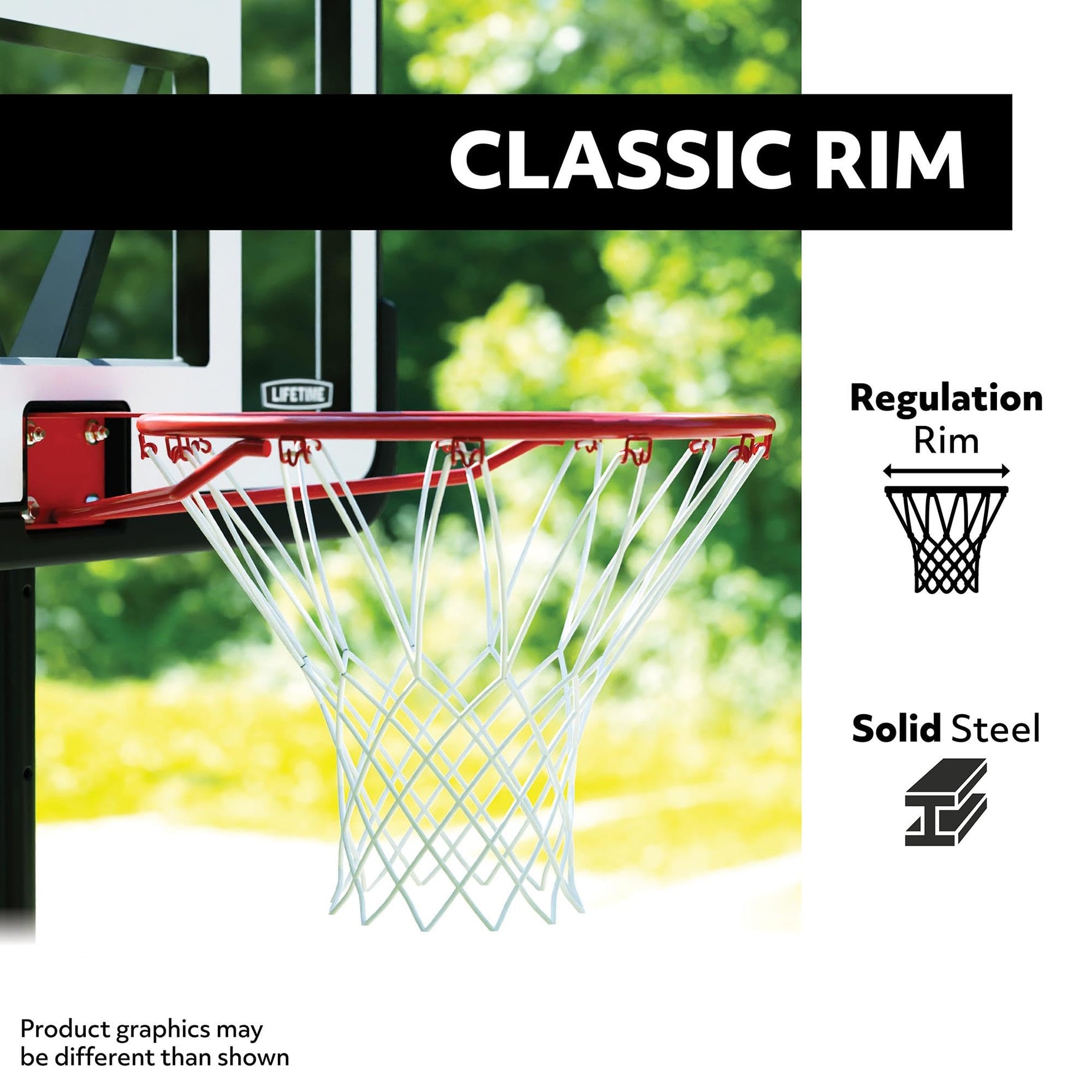 Lifetime Portable Basketball Hoop, Height Adjustable 7.5-10 Ft, Impact 44 Inch Backboard
