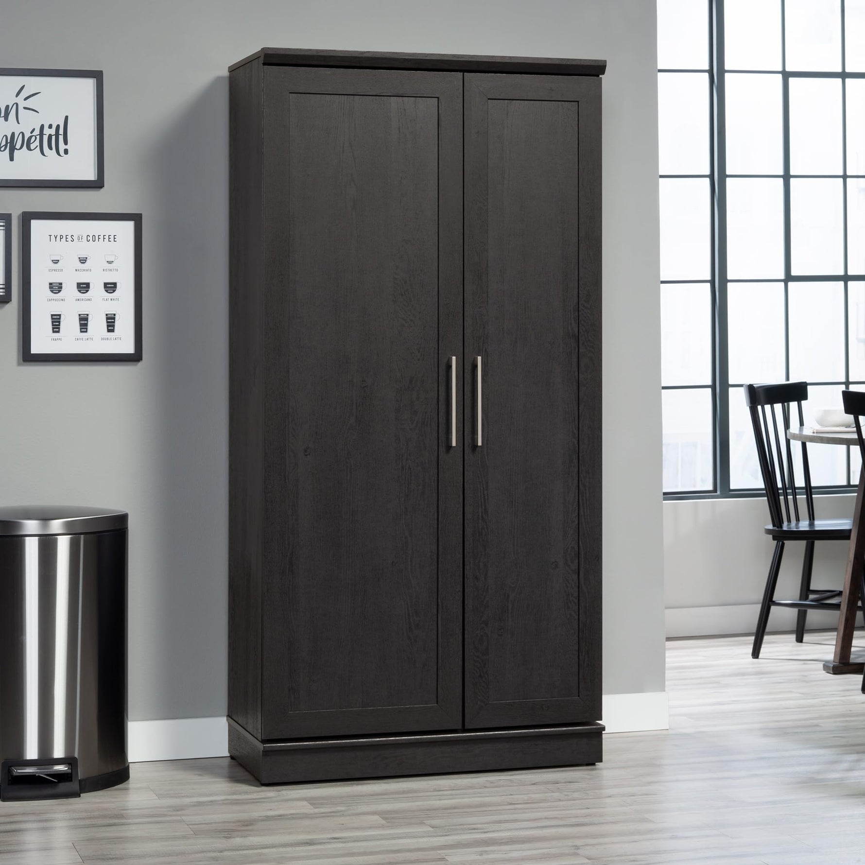 Sauder HomePlus Kitchen Storage Pantry Cabinet with Swing Door Storage and Adjustable Shelves, in Soft White finish