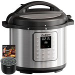 12-in-1 Electric Pressure Cooker 8 Quart, 1200W olla de presion Multi-Cooker with Non-Stick Ceramic Pot, Slow Rice Cooker, Saute, Steamer, Yogurt & Food Warmer, Delay Timer, Silver