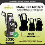 Sun Joe Electric Pressure Power Washer, Heavy-Duty, Cleaning Machine for Patios, Decks, & Sidewalks, Safety First GFCI Power Cord, w/Dual Soap Tanks, SPX3000