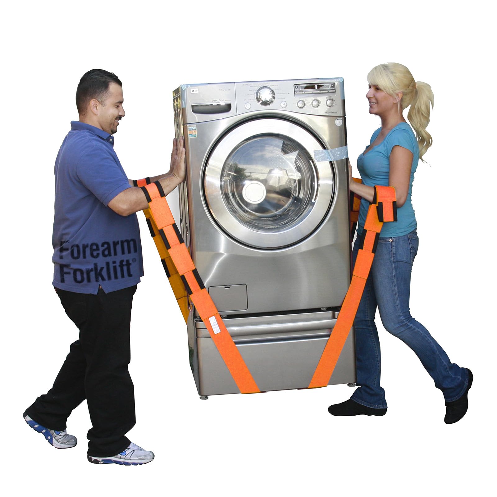 Forearm Forklift Furniture Moving Straps – 2-Person Lifting Strap for Moving Furniture, Appliances, Heavy Duty Carrying for Heavy Objects up to 800 lbs, Orange