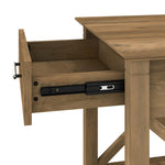 Bush Home End Table with Drawer, Nightstand with Storage, Living Room and Bedroom Furniture, Key West Collection, Washed Gray