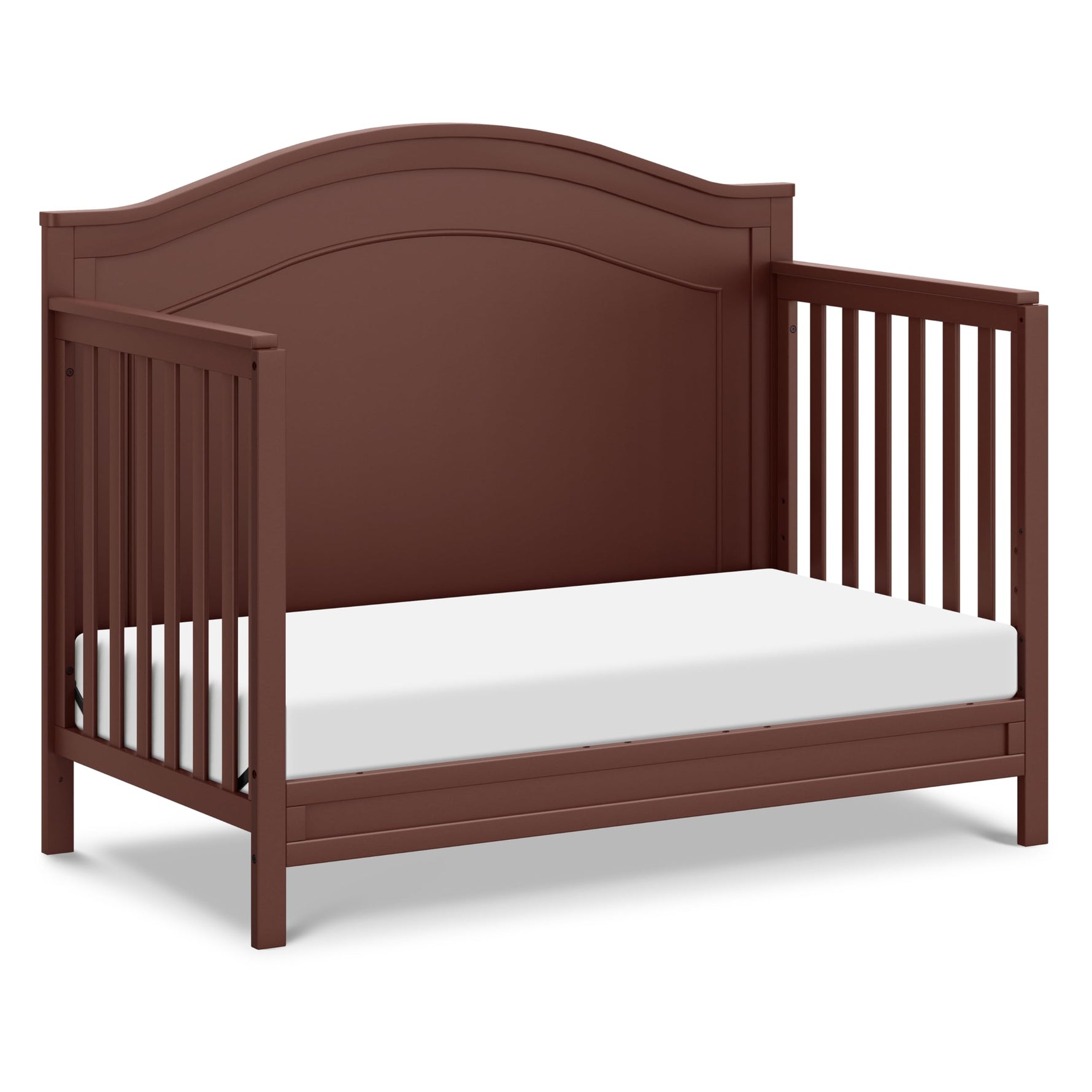 Davinci Charlie 4-in-1 Convertible Crib - GREENGUARD Gold Certified - Converts from Baby Crib to Toddler Bed, Daybed, and Full-Size Bed Effortlessly - 4 Adjustable Heights - Wooden White Baby Bed