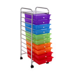 Seville Classics Rolling Utility Organizer Storage Cart , for Home Office, School, Classroom, Scrapbook, Hobby, Craft, 15 Drawer, Black