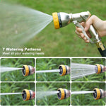 FANHAO Garden Hose Nozzle, 100% Heavy Duty Metal Spray Nozzle with Thumb Control, High Pressure Water Nozzle with 8 Adjustable Spray Patterns for Watering Plants, Washing Cars and Showering Pets