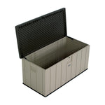 LIFETIME 60254 Heavy-Duty Outdoor Storage Deck Box, 150 Gallon, Desert Sand/Brown