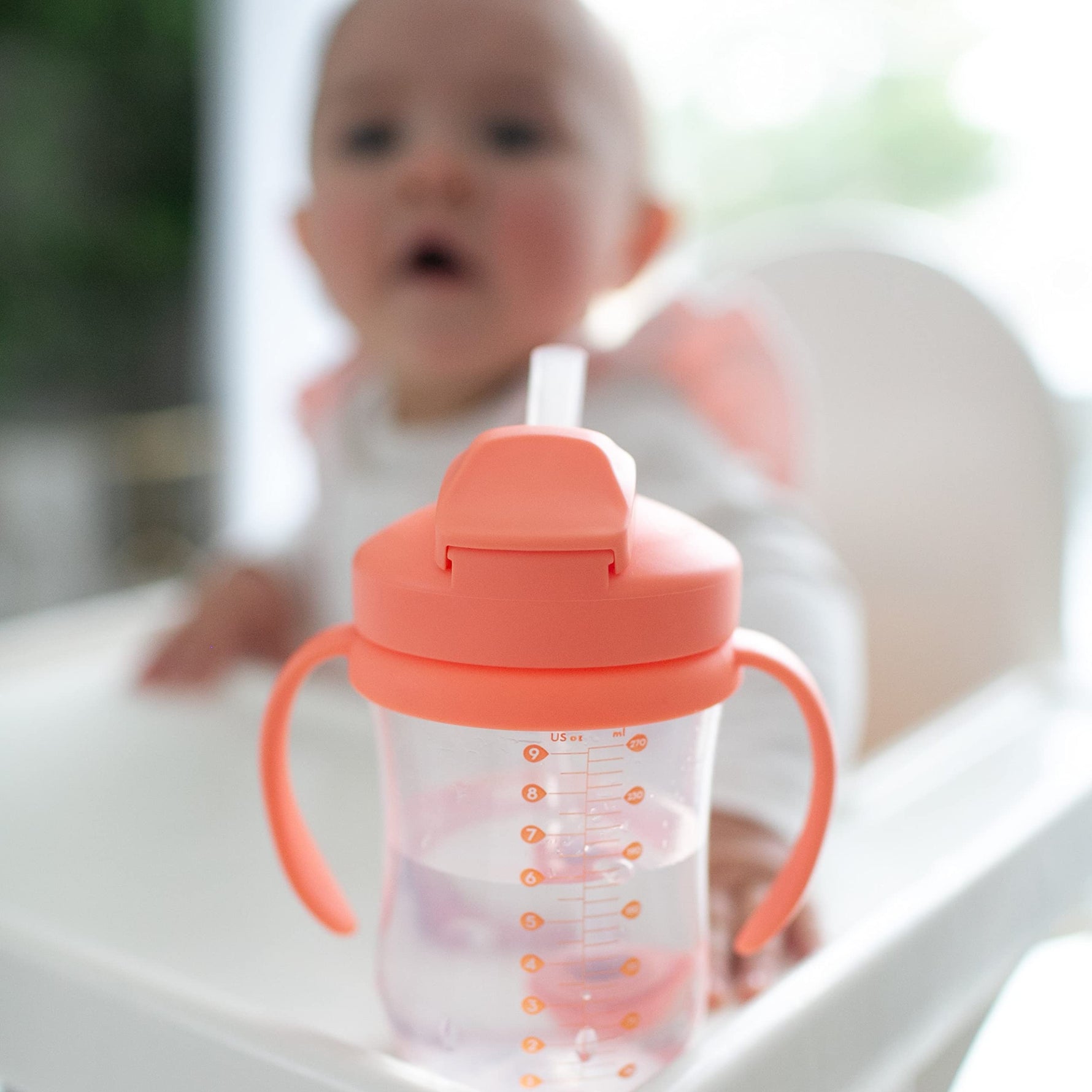 Dr. Brown's Milestones Baby's First Straw Cup, Training Cup with Weighted Straw, 9 oz/270 mL, BPA-free, 6m+, Dark Blue, 1-Pack