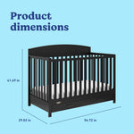 Graco Benton 5-in-1 Convertible Crib – GREENGUARD Gold Certified, Converts from Baby Crib to Toddler Bed, Daybed and Full-Size Bed, Fits Standard Full-Size Crib Mattress (White)