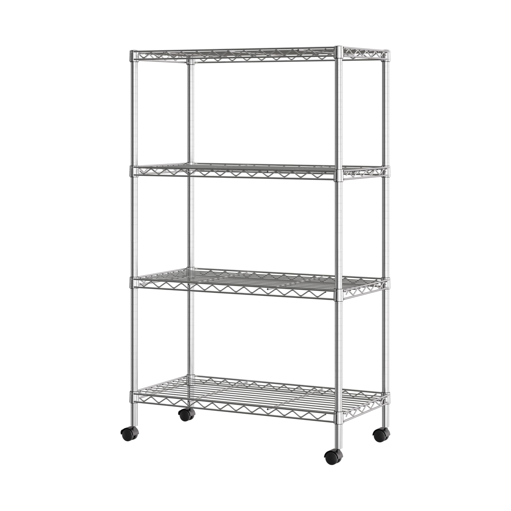 5-Tier Steel Wire Shelving, 30"W x 14"D x 61.5"H | Durable solid steel wire storage rack with adjustable shelves featuring 300 pounds per shelf weight capacity for home use