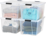 IRIS USA 6-Pack 6 Quart Storage Bins with Lids | Transparent design makes contents easy to find. Ideal for shoes, photos, documents, and small essentials. Nestable design