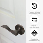 Design House 700534 Springdale Privacy Bed and Bath Door Lever Oil Rubbed Bronze