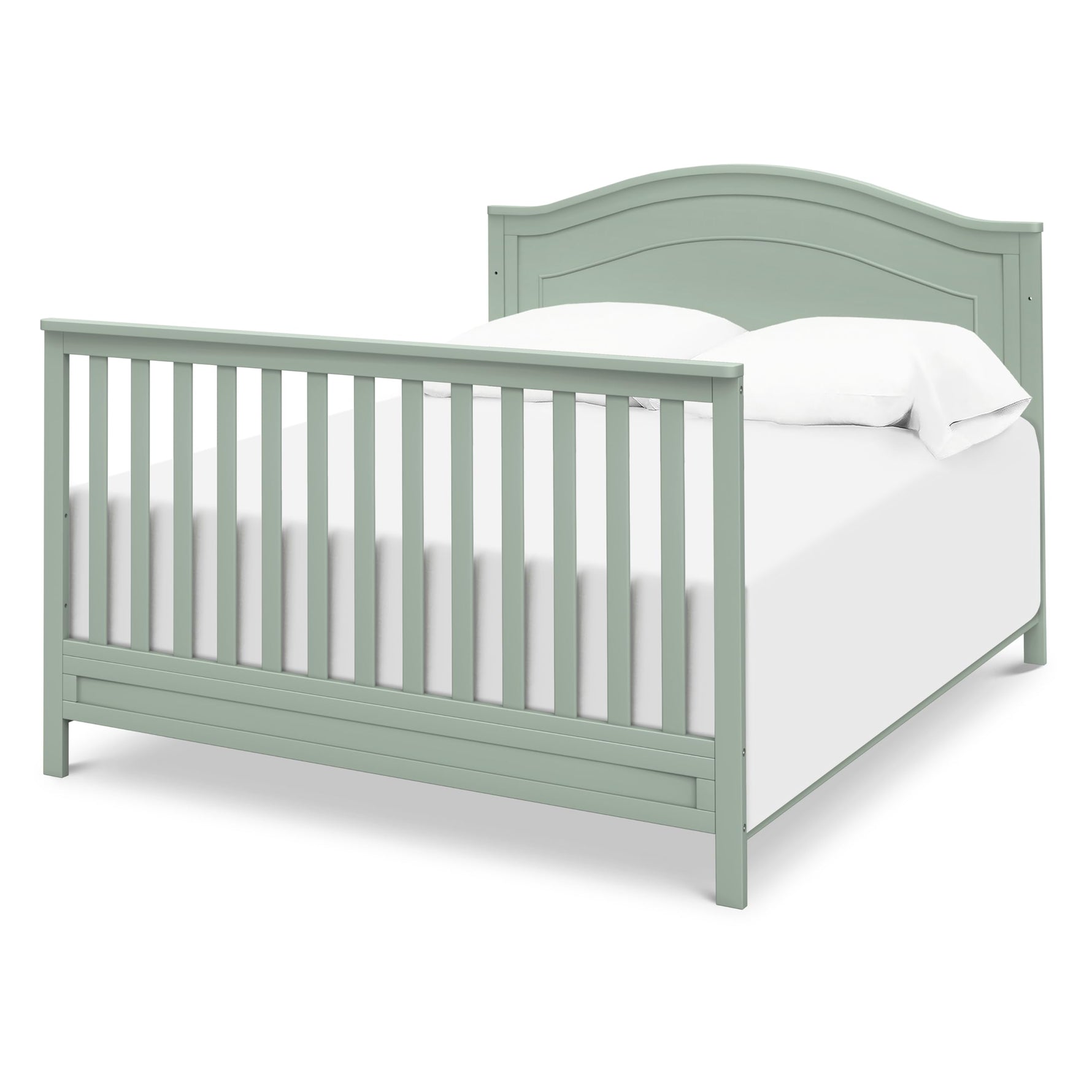 Davinci Charlie 4-in-1 Convertible Crib - GREENGUARD Gold Certified - Converts from Baby Crib to Toddler Bed, Daybed, and Full-Size Bed Effortlessly - 4 Adjustable Heights - Wooden White Baby Bed