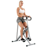 Sunny Health & Fitness Smart Row-N-Ride Glute & Leg Trainer, Foldable Squat Assist Rower with Exclusive SunnyFit App Connection