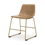 Signature Design by Ashley Mid Century Centiar 18.75" Dining Bucket Chair, 2 Count, Black and Brown
