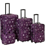 Rockland Fashion Softside 2 Piece Luggage Set, Expandable, (14" Tote/19" Upright), Purple