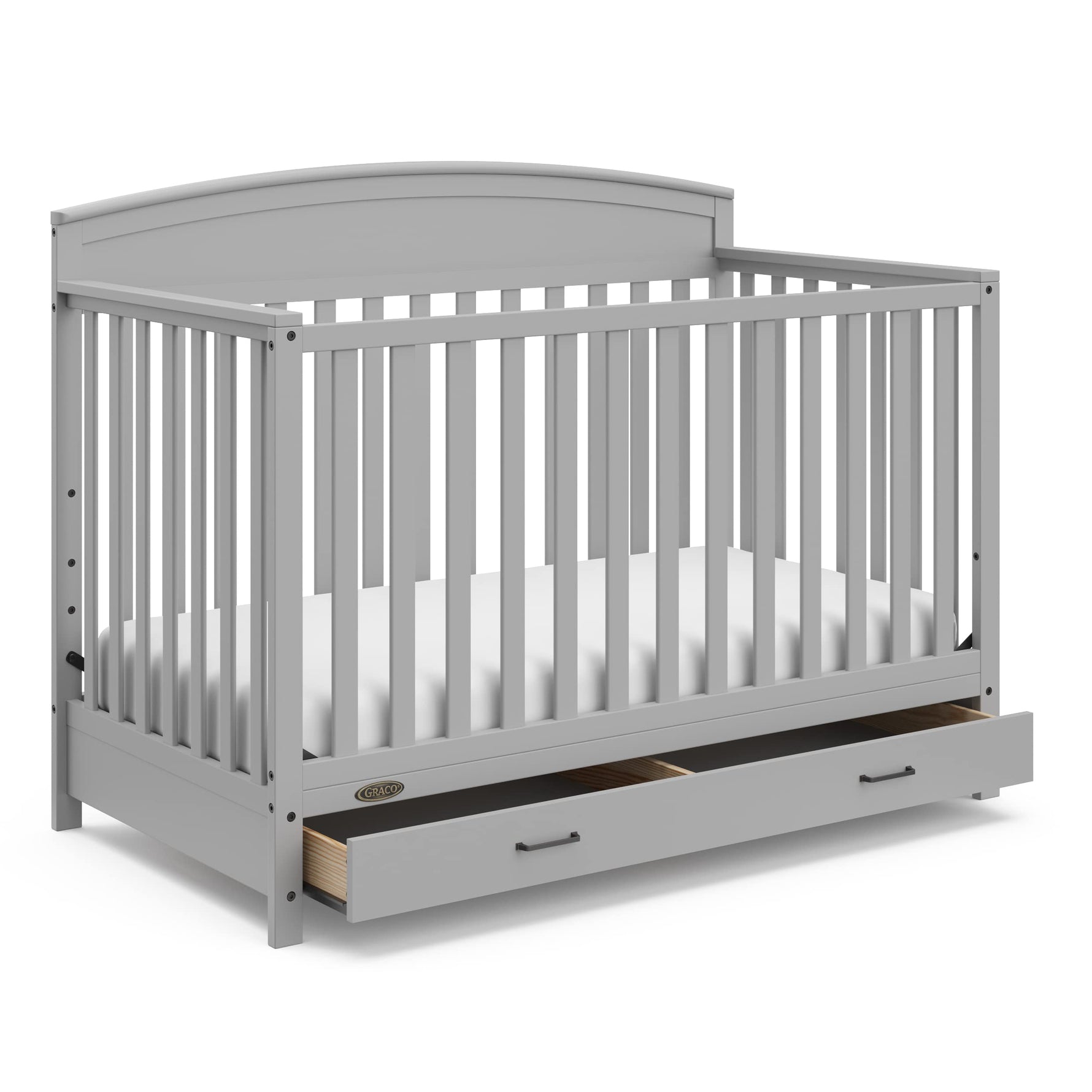 Graco Benton 5-in-1 Convertible Crib – GREENGUARD Gold Certified, Converts from Baby Crib to Toddler Bed, Daybed and Full-Size Bed, Fits Standard Full-Size Crib Mattress (White)