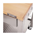 Seville Classics Commercial Work Table Island Utility Cart Prep Station, for Restaurant, Kitchen, Warehouse, Garage, Hotel, Home, Stainless-Steel Top NSF , 49" W x 24" D | Heavy-duty durable workstation supports 1,000 lb with adjustable wire shelf, is ver