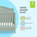 Davinci Charlie 4-in-1 Convertible Crib - GREENGUARD Gold Certified - Converts from Baby Crib to Toddler Bed, Daybed, and Full-Size Bed Effortlessly - 4 Adjustable Heights - Wooden White Baby Bed