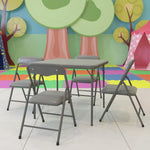 Flash Furniture Mindy Kids 5-Piece set Folding Square Table and Chairs Set for Daycare and Classrooms, Children's Activity Table and Chairs Set, Multicolor