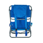 Ostrich the Heavy-Duty Backpacker, Portable Beach Chair with Face Hole, Adjustable Lounge Chair with Face Opening, Cup Holder, & 325lb Capacity, Blue