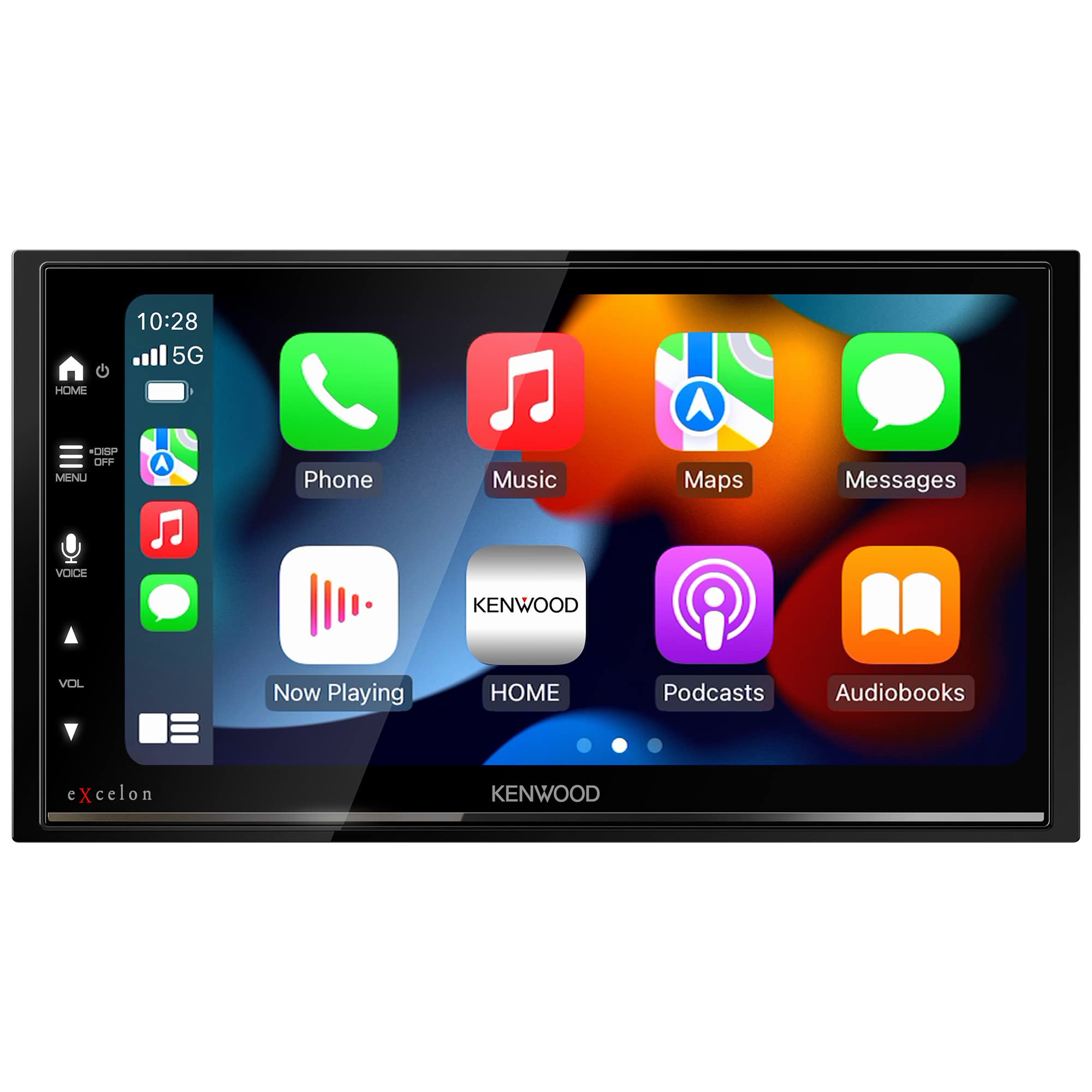 KENWOOD DMX809S eXcelon 6.95-Inch Capacitive Touch Screen, Car Stereo, Wireless and Wired CarPlay and Android Auto, Bluetooth, AM/FM HD Radio, MP3 Player, USB Port, Double DIN, 13-Band EQ, SiriusXM