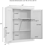 Crosley Furniture Savannah Wall Mounted Bathroom Storage Medicine Cabinet with Shelves, White