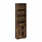Furinno Jaya Book Shelf, 5-Tier Bookshelf, Bookcase with Adjustable Shelves, 9.5 x 24.5 x 71.2, for Organization and Storage, for Living Room, Bedroom, Home Office, Blackwood