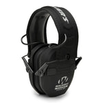 WALKER'S Razor Electronic Quad Muff w/ Bluetooth | 4 Mics 360-Degree Sound Capture 23dB NRR Hearing Protection Range Shooting Earmuffs w/ 2 AAA Batteries, Black