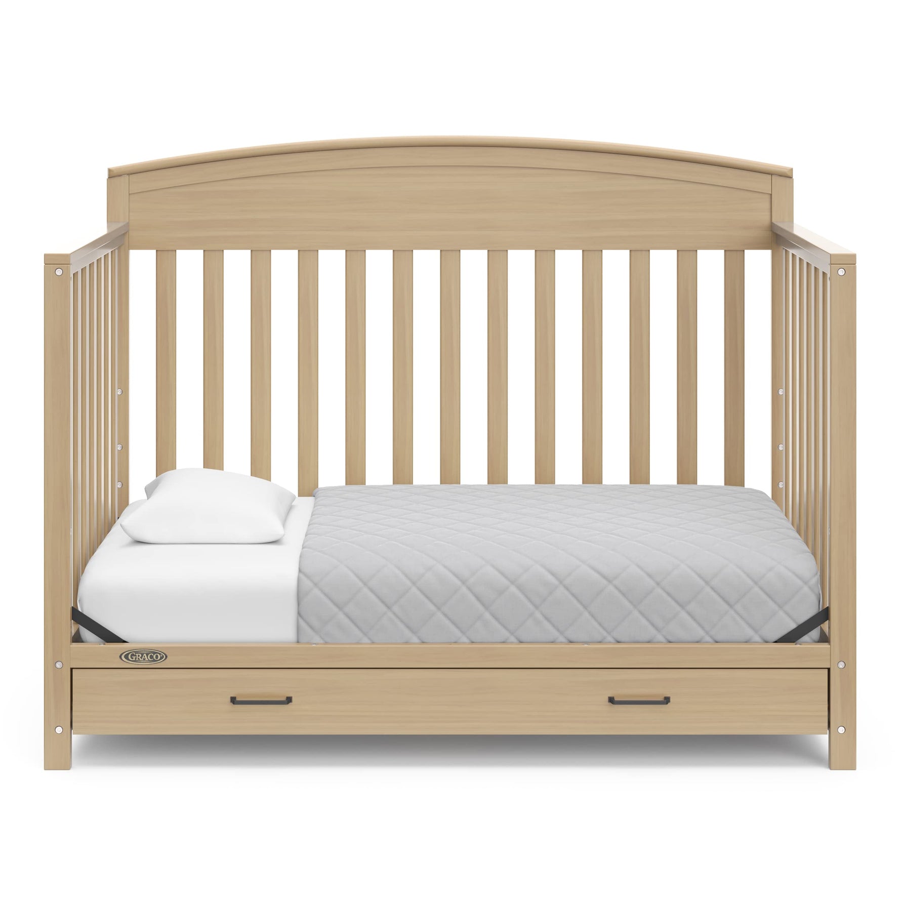 Graco Benton 5-in-1 Convertible Crib – GREENGUARD Gold Certified, Converts from Baby Crib to Toddler Bed, Daybed and Full-Size Bed, Fits Standard Full-Size Crib Mattress (White)