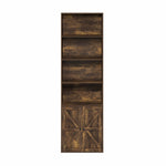 Furinno Jaya Book Shelf, 5-Tier Bookshelf, Bookcase with Adjustable Shelves, 9.5 x 24.5 x 71.2, for Organization and Storage, for Living Room, Bedroom, Home Office, Blackwood