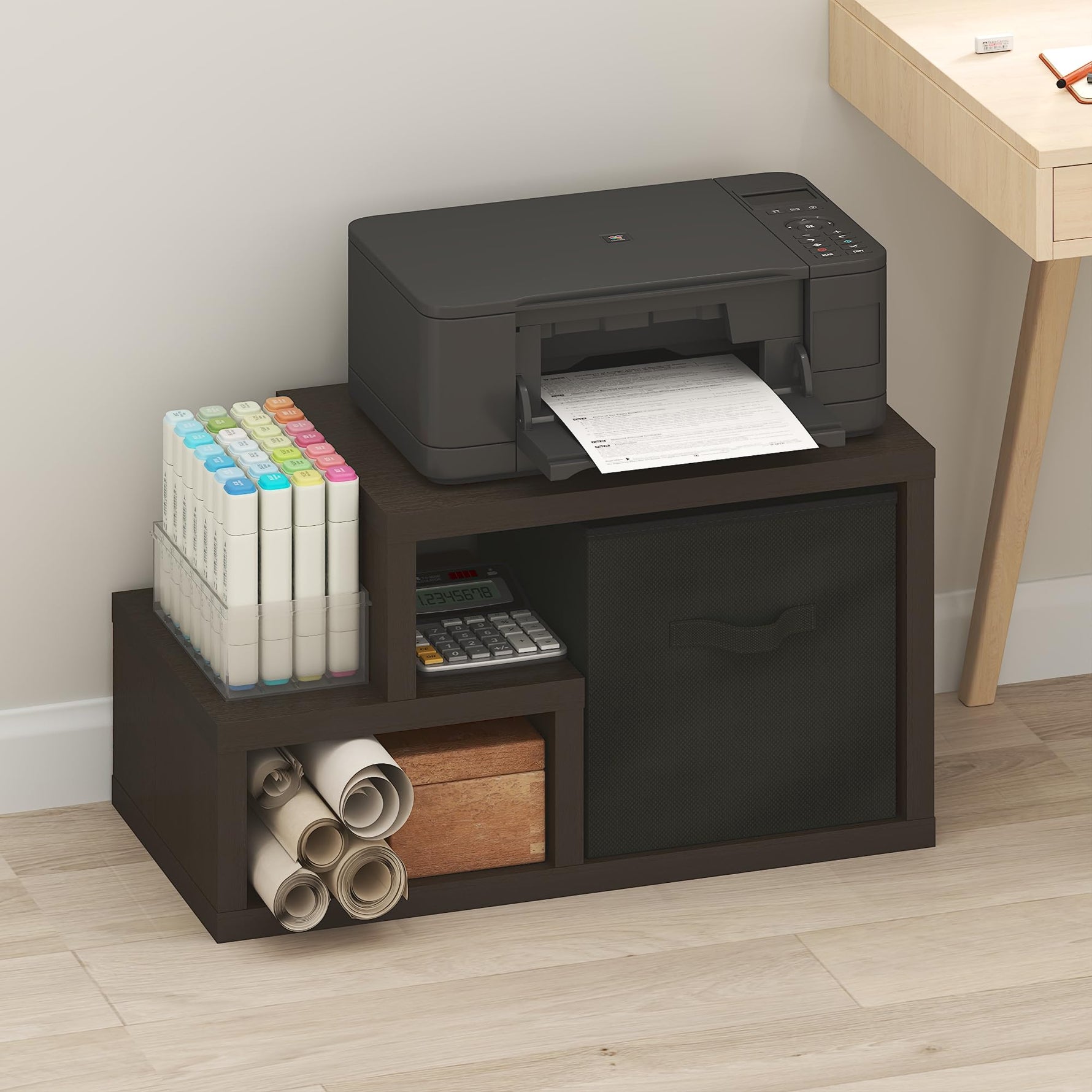 Furinno CLASSIC Coffee Table, Modern Rectangle Coffee Table with 1.8" Triple Thick Tabletop, Side Table, Toolless Assembly, for Living Room, Home Office, Black